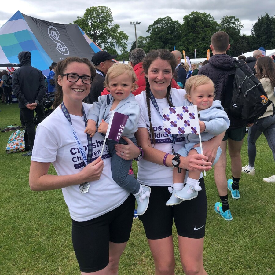 Nicole and Louise finish line with Blair and Blake