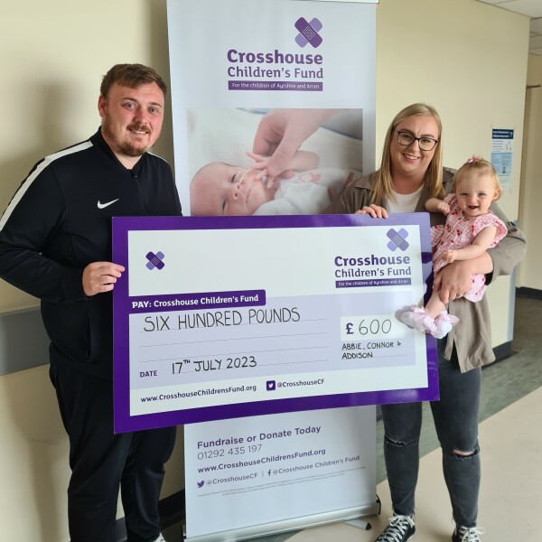 Abbie cheque presentation