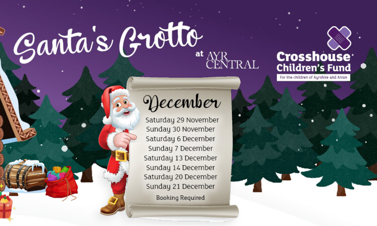 Santa's Grotto 2025 banner